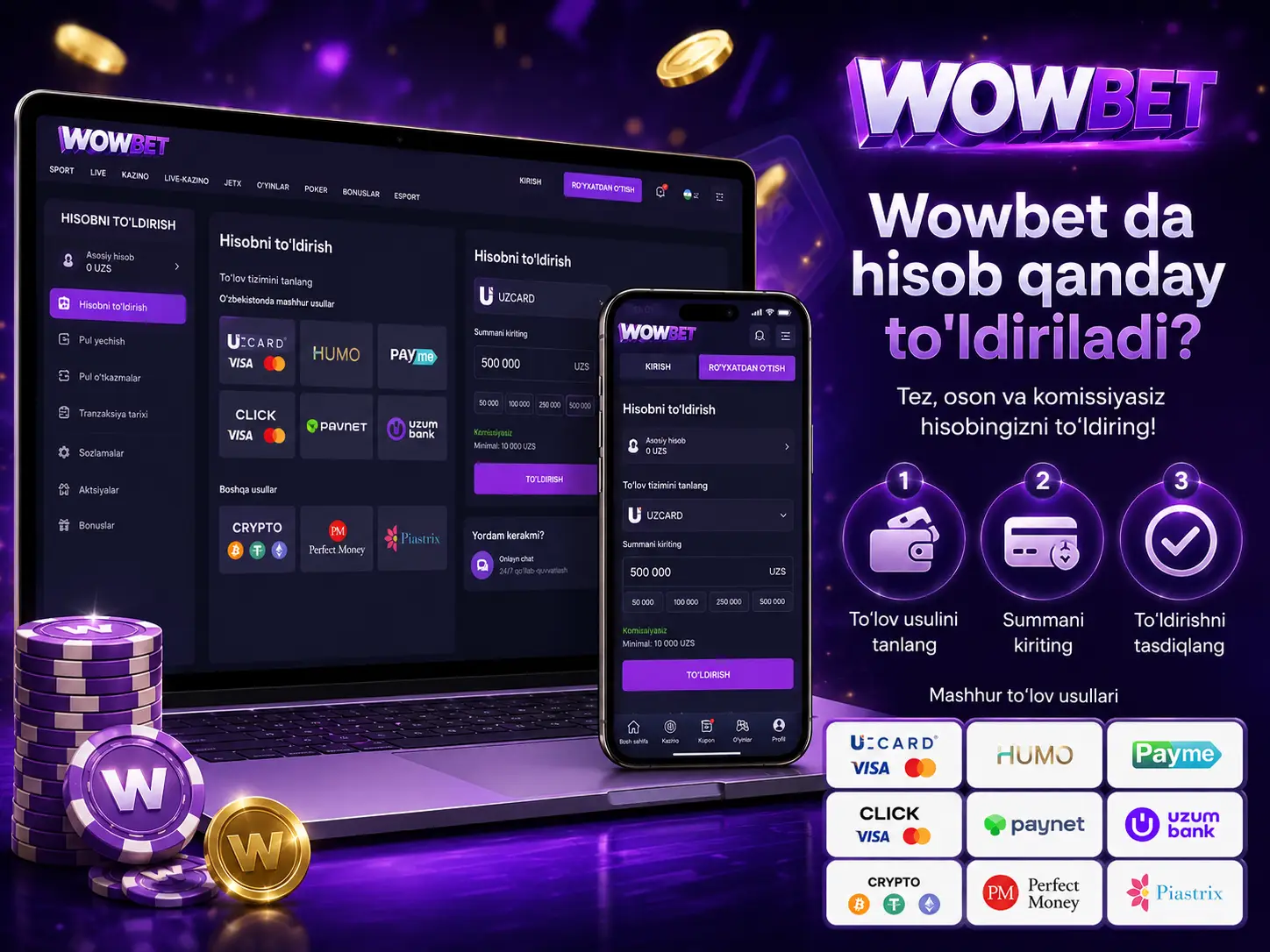 Wowbet dan Yutuqlar Qanday Chiqariladi?