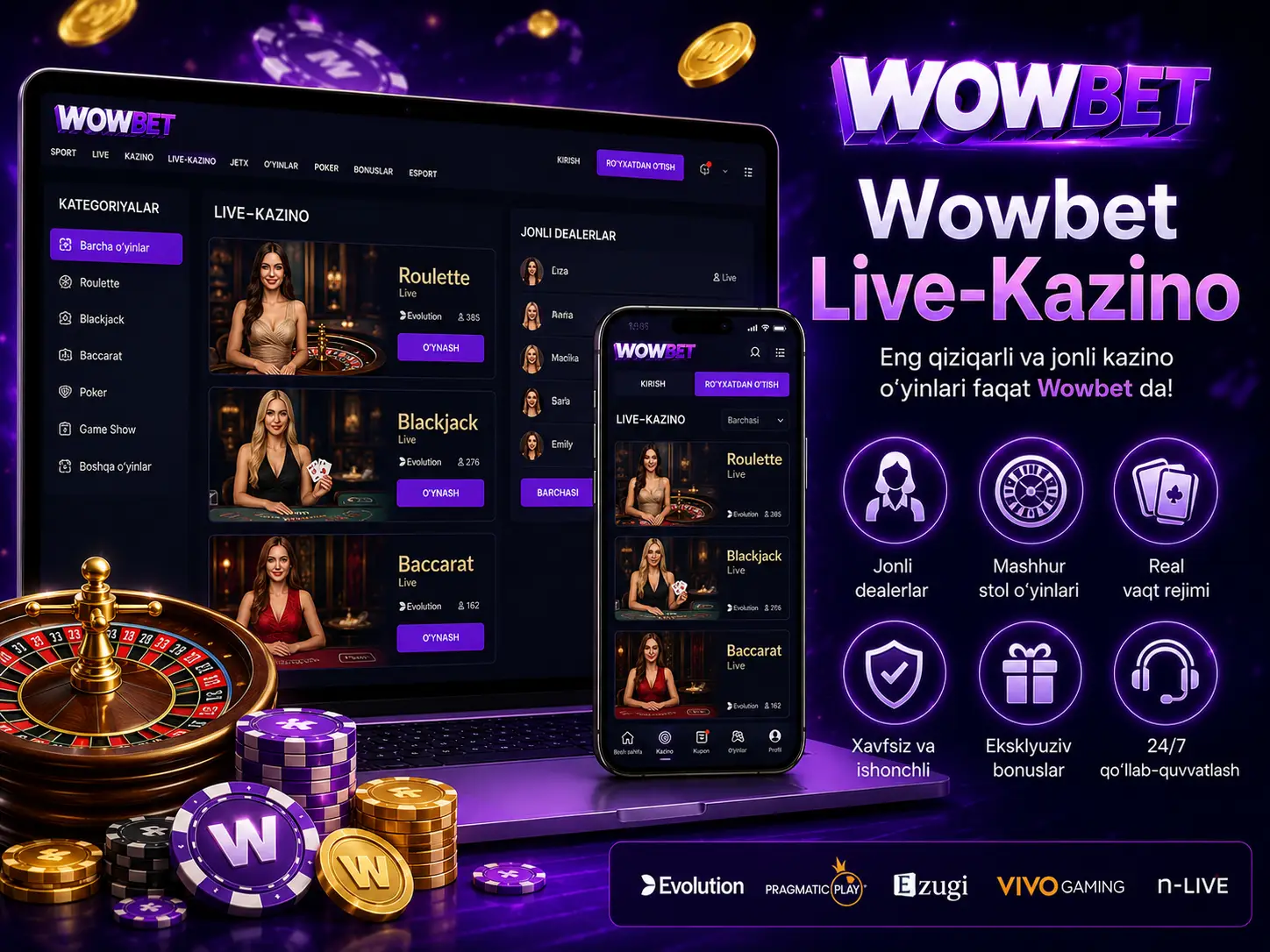 Wowbet Live-Kazino