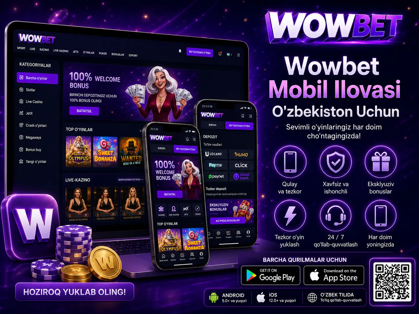 Wowbet Mobil Ilovasi O'zbekiston Uchun